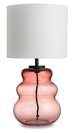 Vigra bordlampe med hvit skjerm Rød / Svart