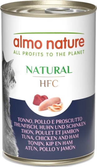 Almo Nature Hfc Våtfôr Natural Tunfisk Og Skinke Kylling 24 X 140 G