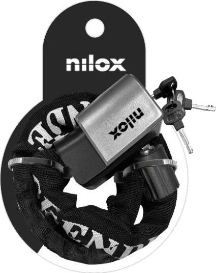 Nilox Nxplchainlock, Hengelås, Sort, Metallisk