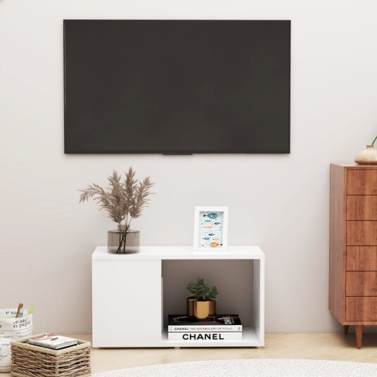 vidaXL TV-benk hvit 60x24x32 cm sponplate
