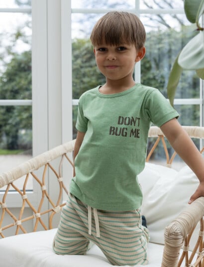 Petit Piao T-Shirt S/S Motif Green 104