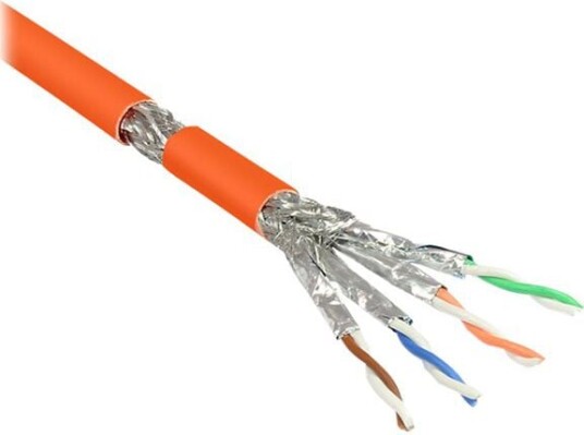 Good Connections - Bulkkabel - 25 M - Sftp Pimf -Cat.7 Rohkabel - Halogenfrei Riser - Orange