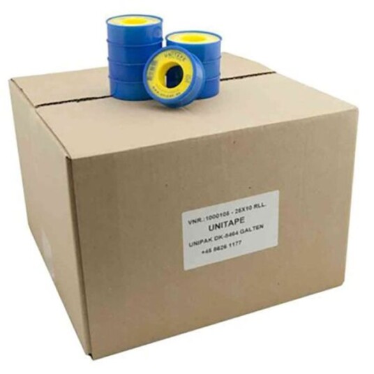 Unipak 3016051121 Gjengeteip 250-pakning Installasjon Unipak 3016051121 Gjengeteip 250-pakning Installasjon