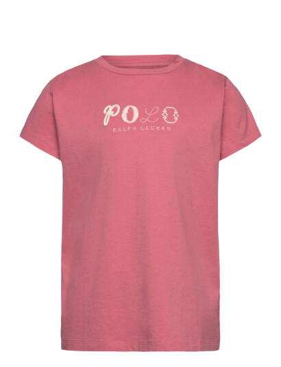 Ralph Lauren Kids Logo Cotton Jersey Tee Pink 132-140