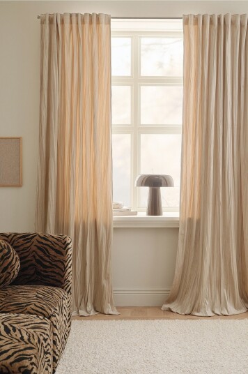 Ellos Home Gardin med multibånd Fredrika 2 pakning Beige
