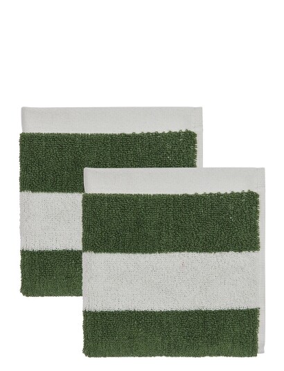 Oyoy Living Design Raita Wash Cloth Pack Of 2 Patterned GREEN 30X30CM
