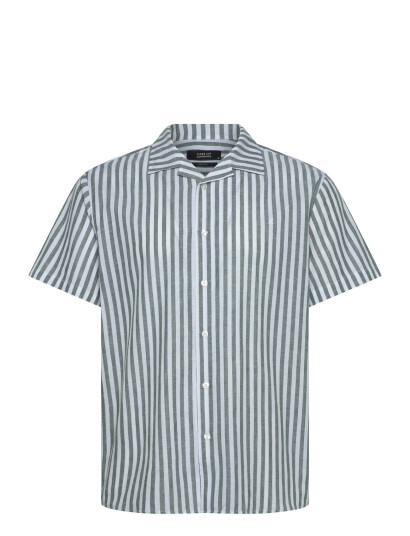 Clean Cut Copenhagen Giles Bowling Striped Shirt S/S - Blue - XL Clean Cut Copenhagen Giles Bowling Striped Shirt S/S - Blue - XL