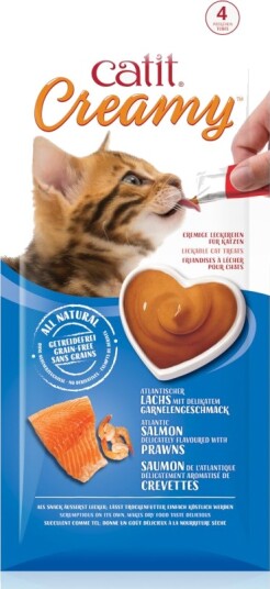 Catit Creamy Laks Med Rekesmak 4 X 10 G