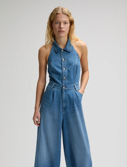 Lee Jeans Wide Leg Jumpsuit Blue M x 00 Lee Jeans Wide Leg Jumpsuit Blue M x 00
