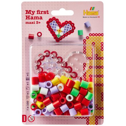 Hama Maxi Perler Hjerte Sett med 100 Perler og Plater Hama Maxi Perler Hjerte Sett med 100 Perler og Plater