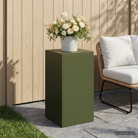 vidaXL Planteholder Olivengrønn 30 x 30 x 60 cm Cortenstål