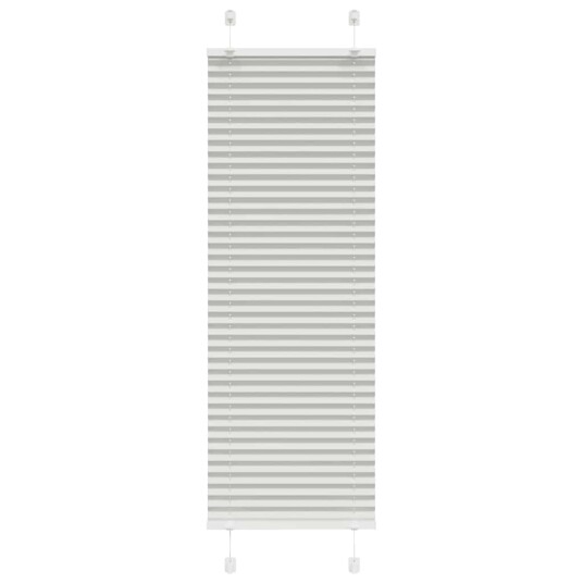 plisségardin lys grå 45x150 cm Stoff Bredde 44,4 Polyester