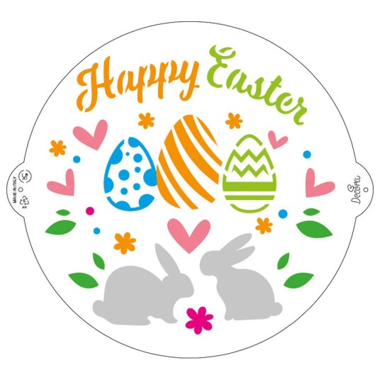 Decora Kakestensil Happy Easter Ø25cm Decora Kakestensil Happy Easter Ø25cm
