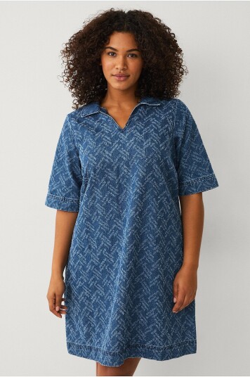 Zizzi   Denimkjole jTami   Blå