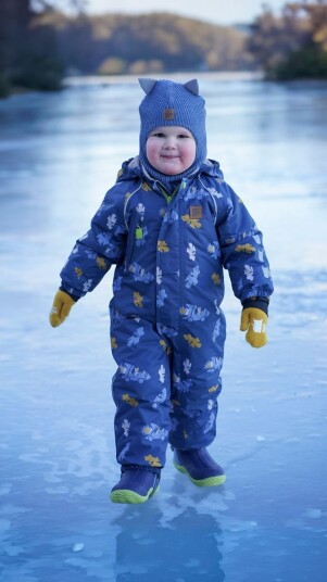 Kattnakken   Vinterdress Baby Snø Skumringsblå