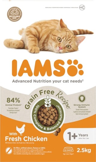 Iams Tørrfôr Advanced Nutrition Grain Free Med Kylling 2.5 kg