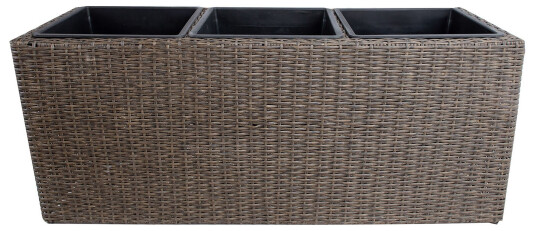 Wicker Dyrkingskasse 110x39xH45 cm Mørkebrun