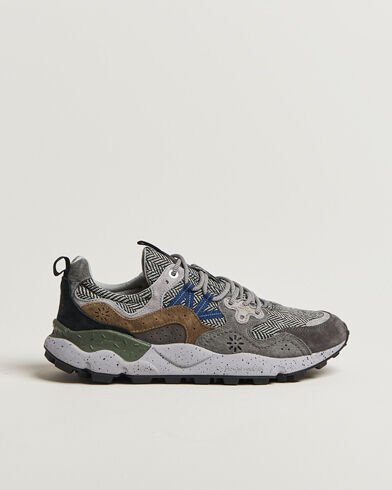 Flower Mountain Yamano 3 Suede/Tweed Wool Sneaker Grey