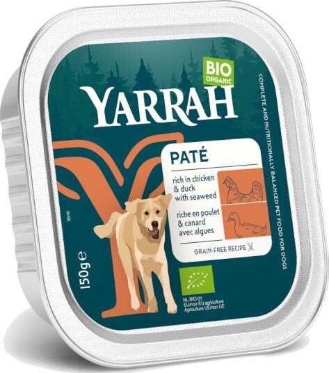 Yarrah Våtfôr Økologisk Paté Økologisk Med Økologisk And & Økologisk Tang Kylling 12 X 150 G Yarrah Våtfôr Økologisk Paté Økologisk Med Økologisk And & Økologisk Tang Kylling 12 X 150 G