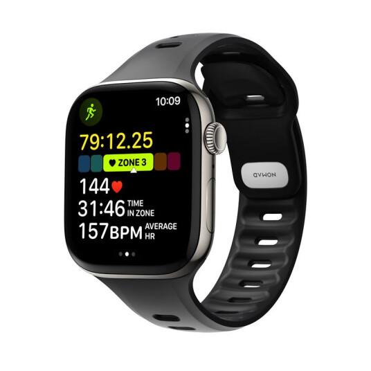Nomad Tempo Klokkerem for Apple Watch 45/46mm Svart