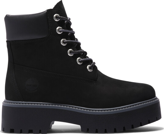 Timberland Women's 6 Inch Lace Up Waterproof Boot Jet Black 090