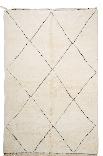 Kelim teppe Marokkansk Beni Ourain 195 x 305 cm Størrelse: 195 x 305 cm