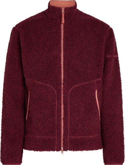 Icebreaker Men's Merino 800 Realfleece High Pile Longsleeve Zip Port Dk Hthr/cedar Wood S