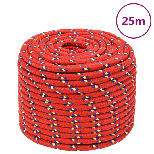 Båttau rød 14 mm 25 m polypropylen Båttau rød 14 mm 25 m polypropylen