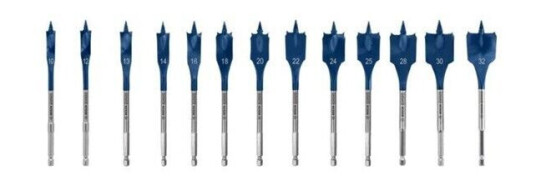 Bosch Heksagonal Flat Borsett for Tre 10-32 mm - 13 Deler