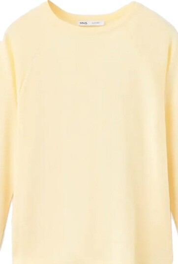 Mango Knitted Jumper With Tie Back Detail - YELLOW - XS