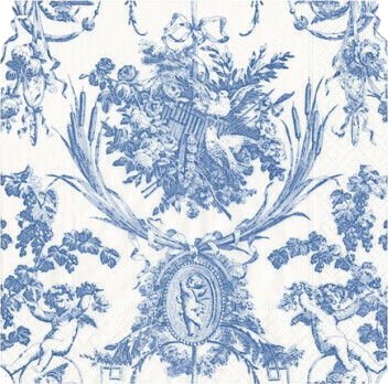 Romantic Toile serviett blå 20 pk