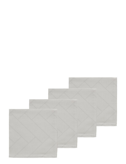 Södahl Stofservietter Tiles 4 Stk. - Grey - 45X45X0.1CM x 45