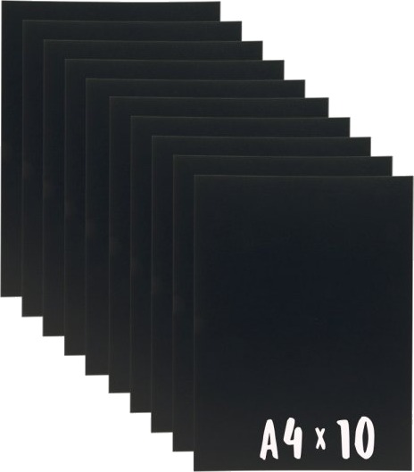 Securit® A4 Kridtskilte 10 Stk. Slagfast Polystyren Matsort