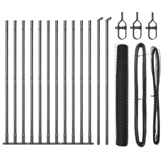  Gjerdepåle Grå 25 x 1 m 50 mm mask Stål