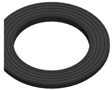 Lauridsen avskåret toppring Ø315X30 mm - plast