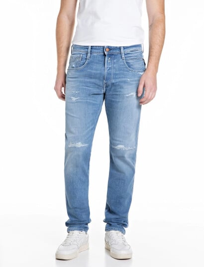 Replay Anbass Trousers Slim 573 Eco Plus   Blue   34 x 32