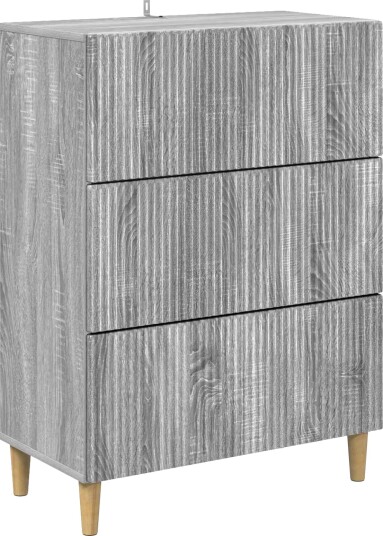 vidaXL Skuffeskap Grå sonoma 66 x 34,5 x 90 cm Konstruert tre