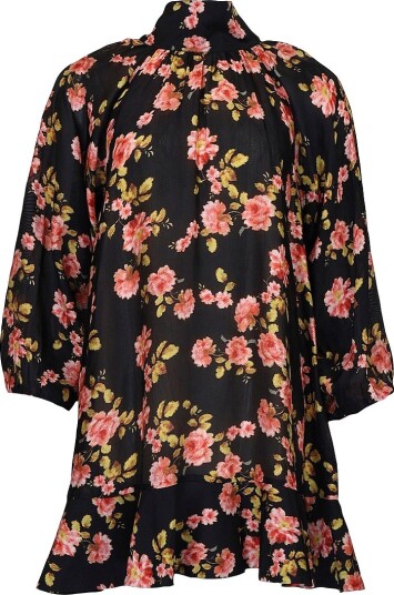 byTimo Kjole Striped Organza Shift Svart