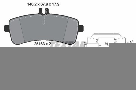 Bremseklosser TEXTAR 2516301 Bremseklosser TEXTAR 2516301