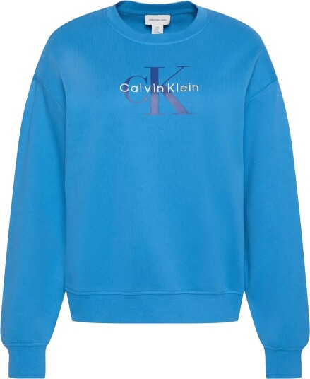 Calvin Klein Jeans Ls Monologo French Terry Rlxd Cr Blue XS