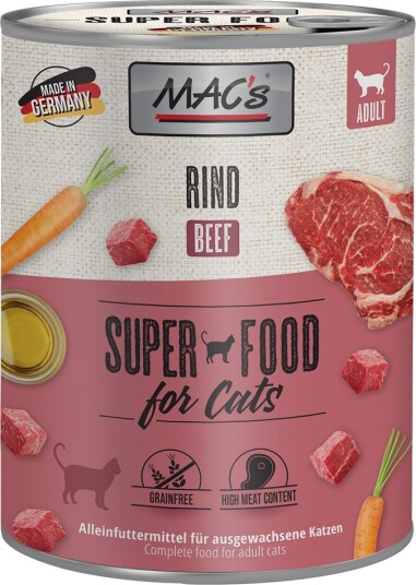 Mac'S Våtfôr Mac´S Cat Storfekjøtt 24 X 800 G