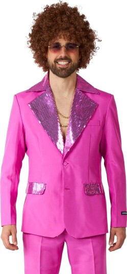 Oppo Rosa Disco Dress med Paljettdetaljer til Herre Suitmeister Medium