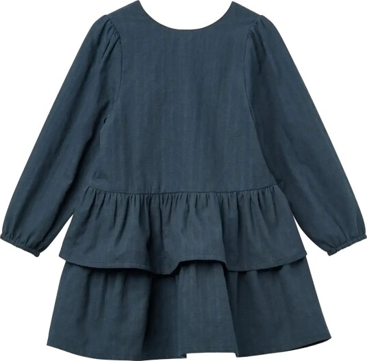Copenhagen Colors Frill Dress W. Bow Backside   NAVY COMB.   92
