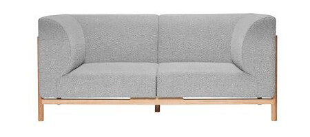 Hübsch Moment Sofa 2-Seter Grå/Natur