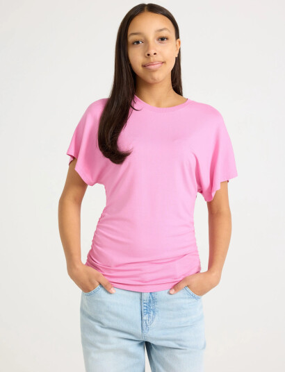Lindex Top Wide Sleeve Tee Pink 134/140