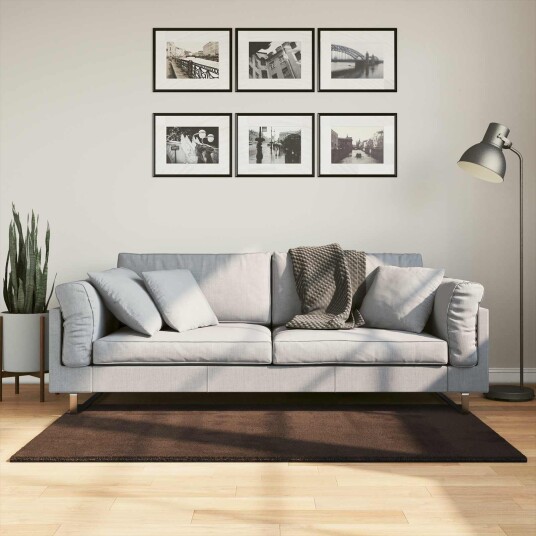 vidaXL Medium Pile Soft and Washable Rug HUARTE Brun 150 x 80 cm