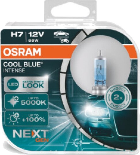 OSRAM COOL BLUE INTENSE BILLYS H7 55W PX26D, 2 STK