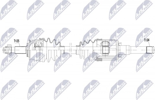 NTY NPW PL 185 Drivaksel