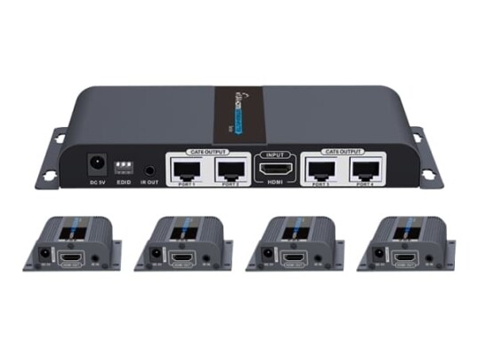 HDMI transmitter DELTACOIMP via Ethernet cable 1080p in 60Hz up to 40m black/HDMI 276