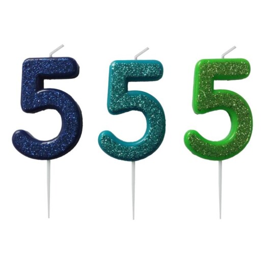 Kakelys 5 m/glitter blå/grønn Kakelys 5 m/glitter blå/grønn